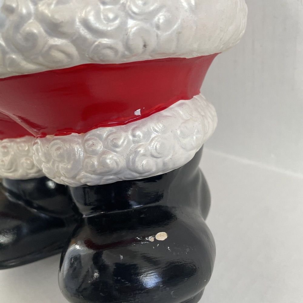 Vintage 13” Santa Claus Saint Nick Ceramic Mold Santa Winking Holding A Lantern - Picture 12 of 14